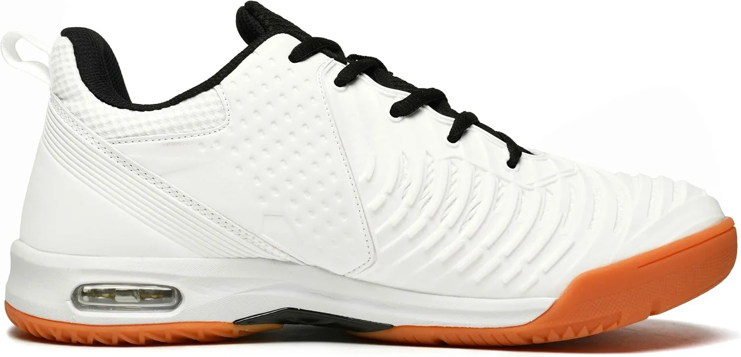 Pickleball Shoes for Men - Air-Cushion Non-Slip Court Tennis Shoes with Anti-Torque Carbon Fiber Midsole | Lightweight & Flexible &Durable Abrasion-Resistant Design