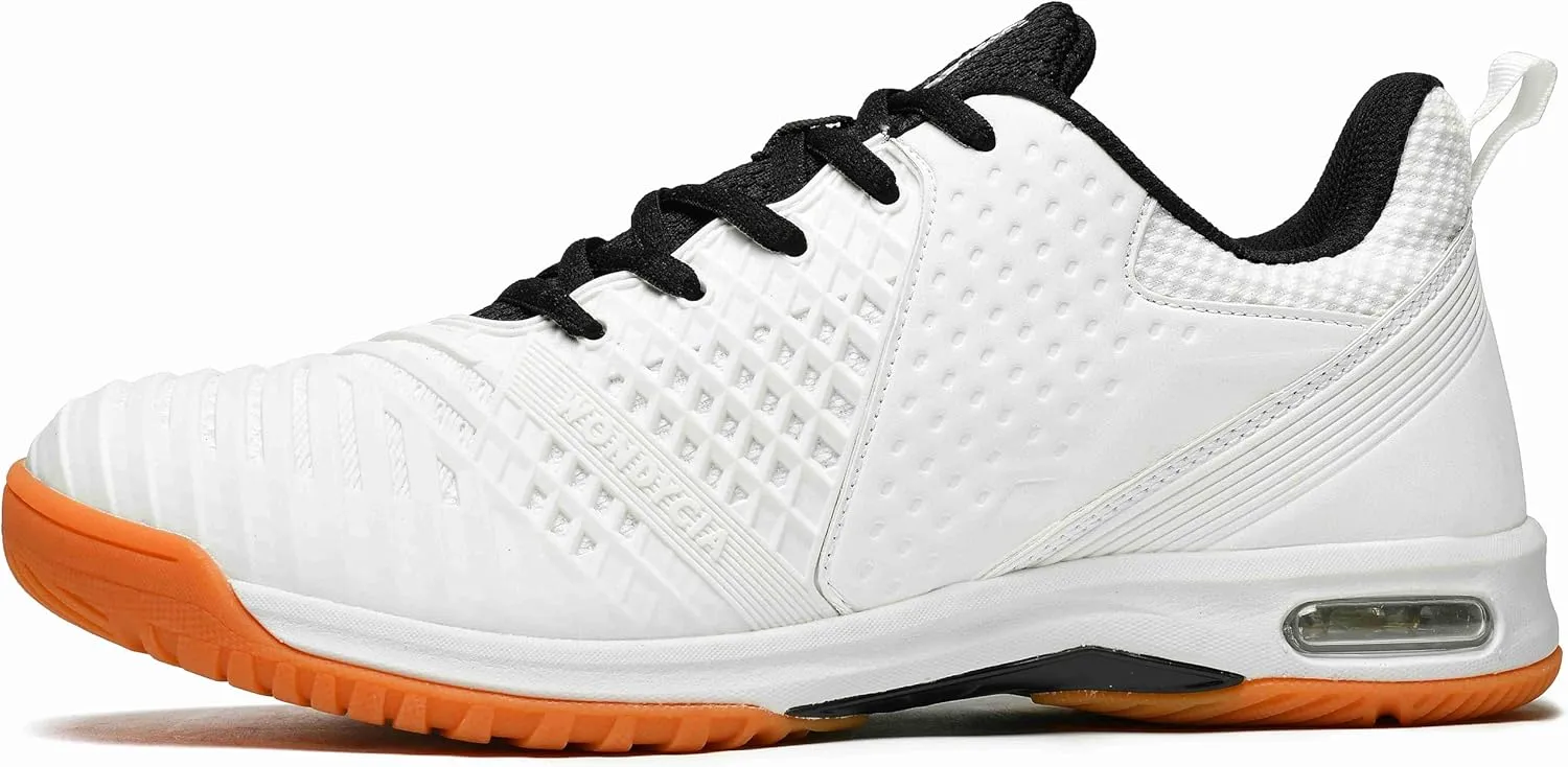 Pickleball Shoes for Men - Air-Cushion Non-Slip Court Tennis Shoes with Anti-Torque Carbon Fiber Midsole | Lightweight & Flexible &Durable Abrasion-Resistant Design