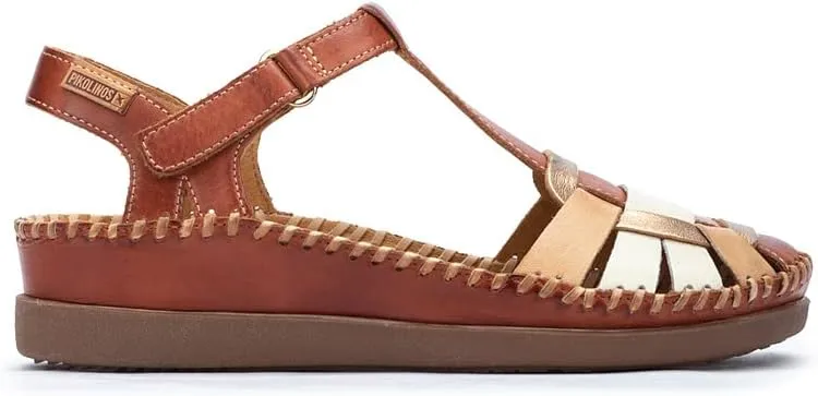 PIKOLINOS Semi-Closed Shoes Leather Cadaques for Woman Brick