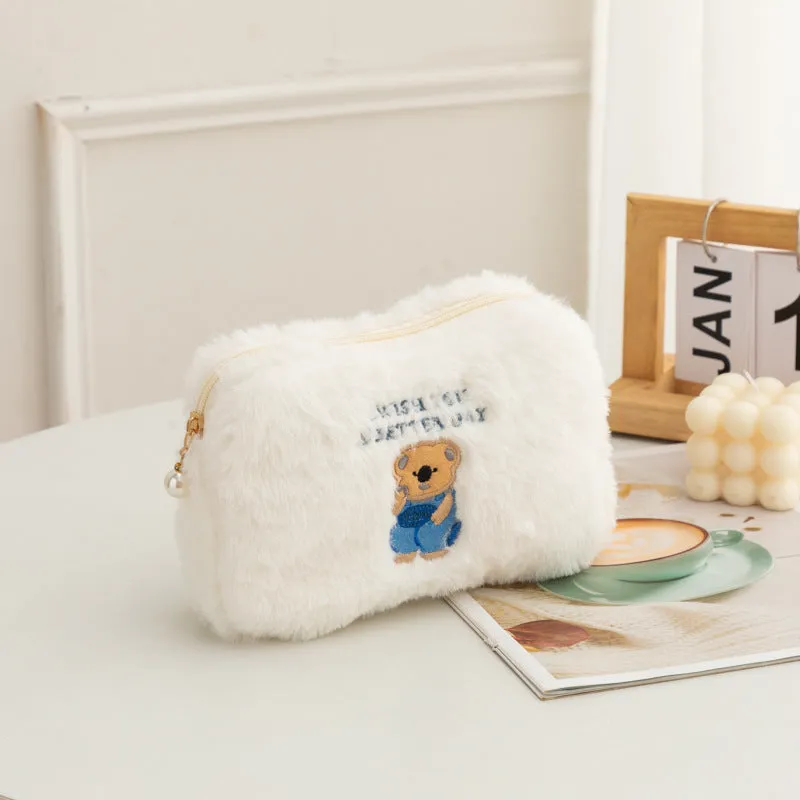 Plush Cute Bear Portable Storage Wash Cosmetic Bags