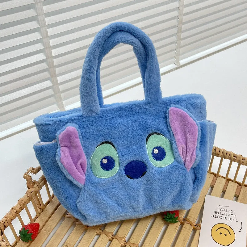 Plush Heart Cute Stitch Lucifer Cat Shoulder Bags