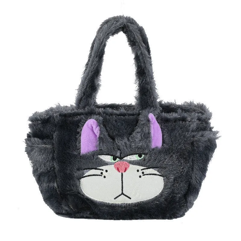 Plush Heart Cute Stitch Lucifer Cat Shoulder Bags