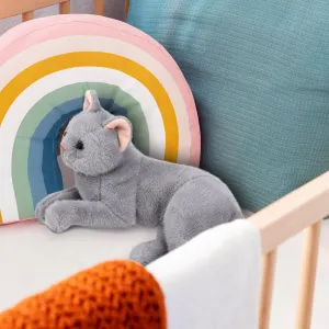 Plush Stuffed Cat Adorable Cat Doll Toy Cat Stuffed Animals Simulation Cat Toys Cartoon Cat Doll Stuffed Doll Sofa Ornament for Kids Home Decor（Grey） Plush Cat Stuffed Animal
