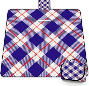 Poedist Extra Large Picnic Blanket Waterproof,80"x 80"Foldable Machine Washable Beach Blanket,Outdoor Blanket for 6-8 Adults,Suitable for Indoor Crawling,Park,Camping,Hiking,Family Travel(Square