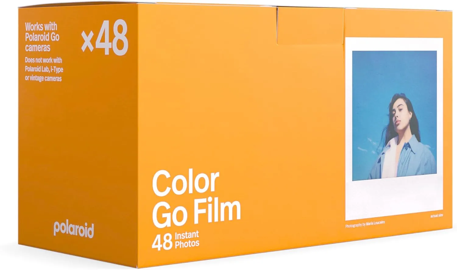 Polaroid Go Color Film - 48 Photos - 3 Double Packs Bulk Film (6212),white frame