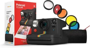 Polaroid Now  Black (9061) - Bluetooth Connected I-Type Instant Film Camera with Bonus Lens Filter Set