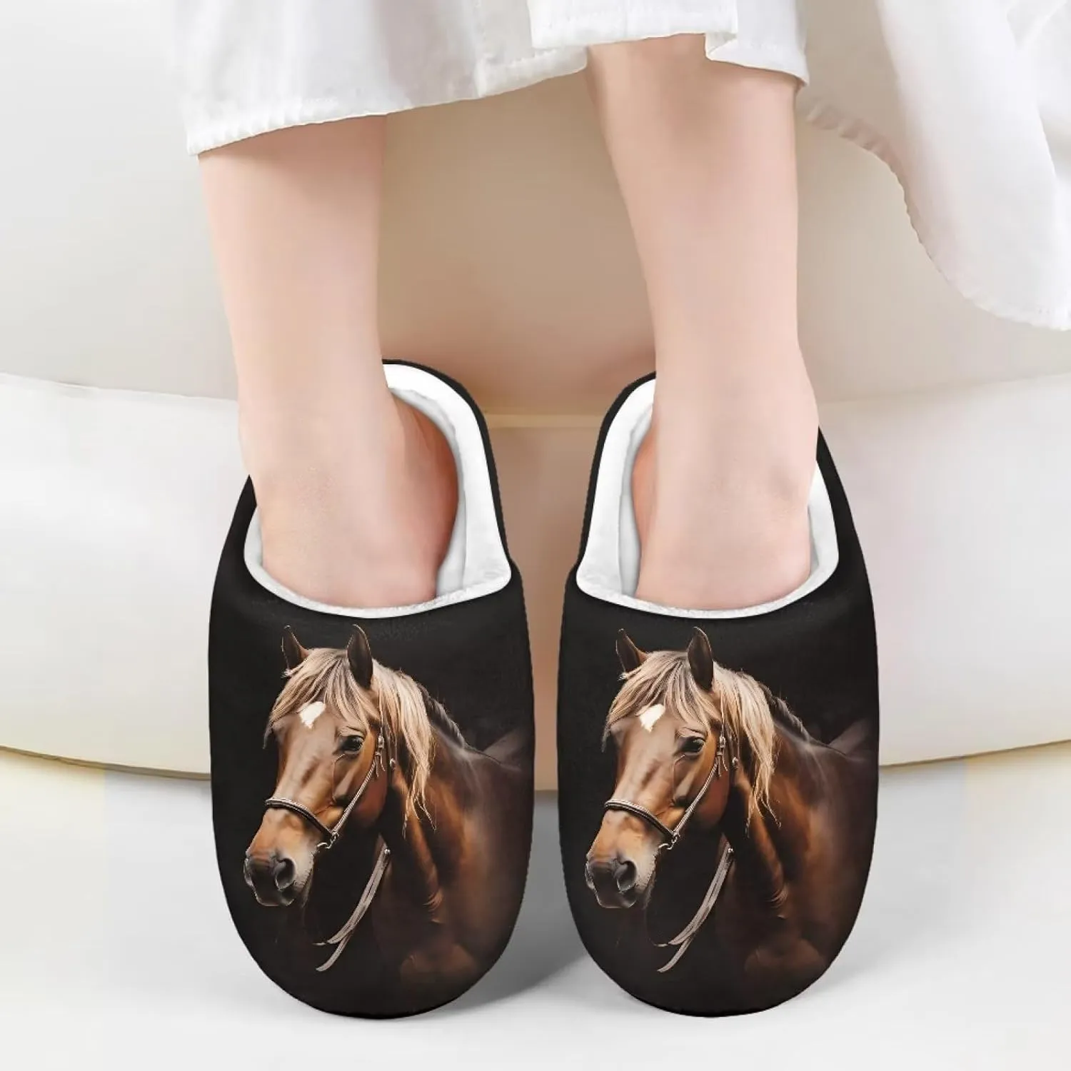Polero Cute Printed Kids Slippers - Soft Plush Winter Slip On House Slippers