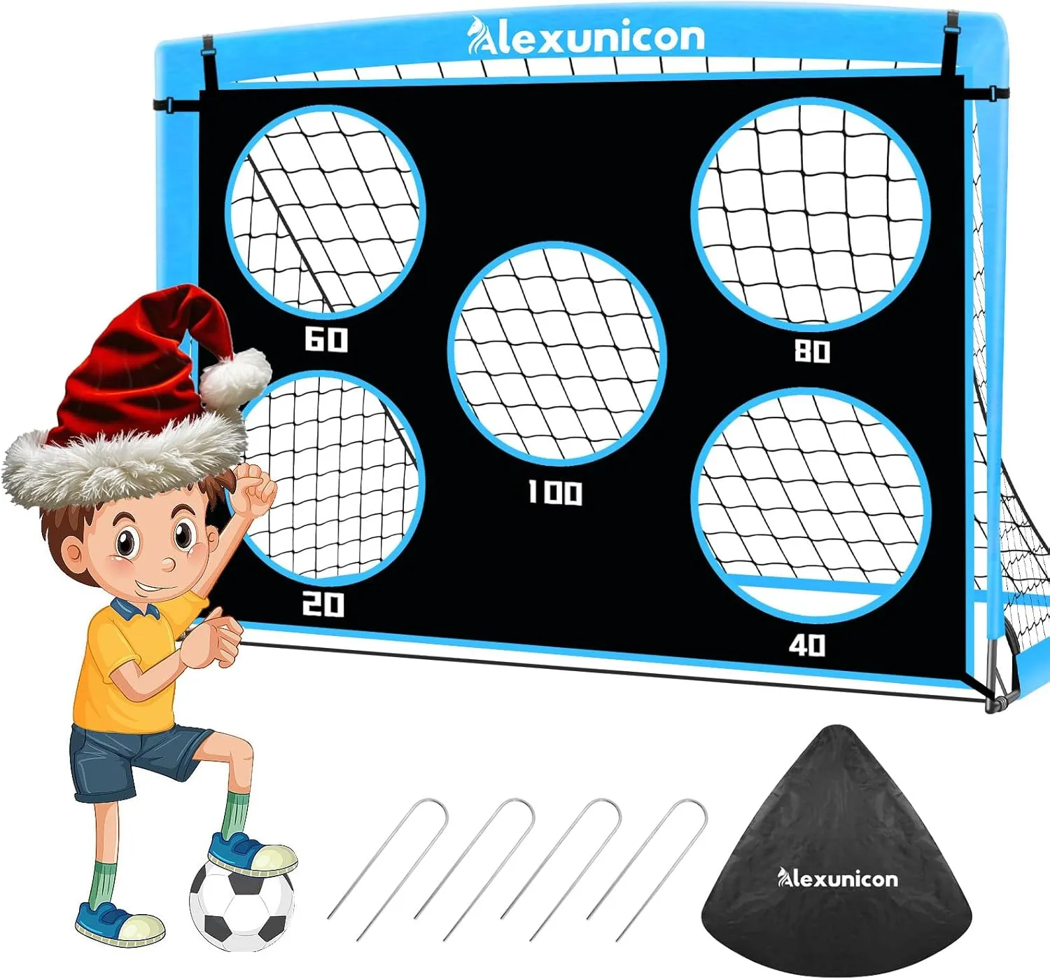 Pop Up Soccer Goal - 4x3 ft, Training Equipment with Goal Target and Carry Bag, Portable for Backyard