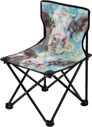 Portable Camping Folding Chairs Foldable Chair Small Cows Chrysanthemum Lightweight Backpacking Outdoor Outside Fishing