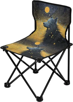 Portable Camping Folding Chairs Foldable Chair Small Wolf 3 Lightweight Backpacking Outdoor Outside Fishing