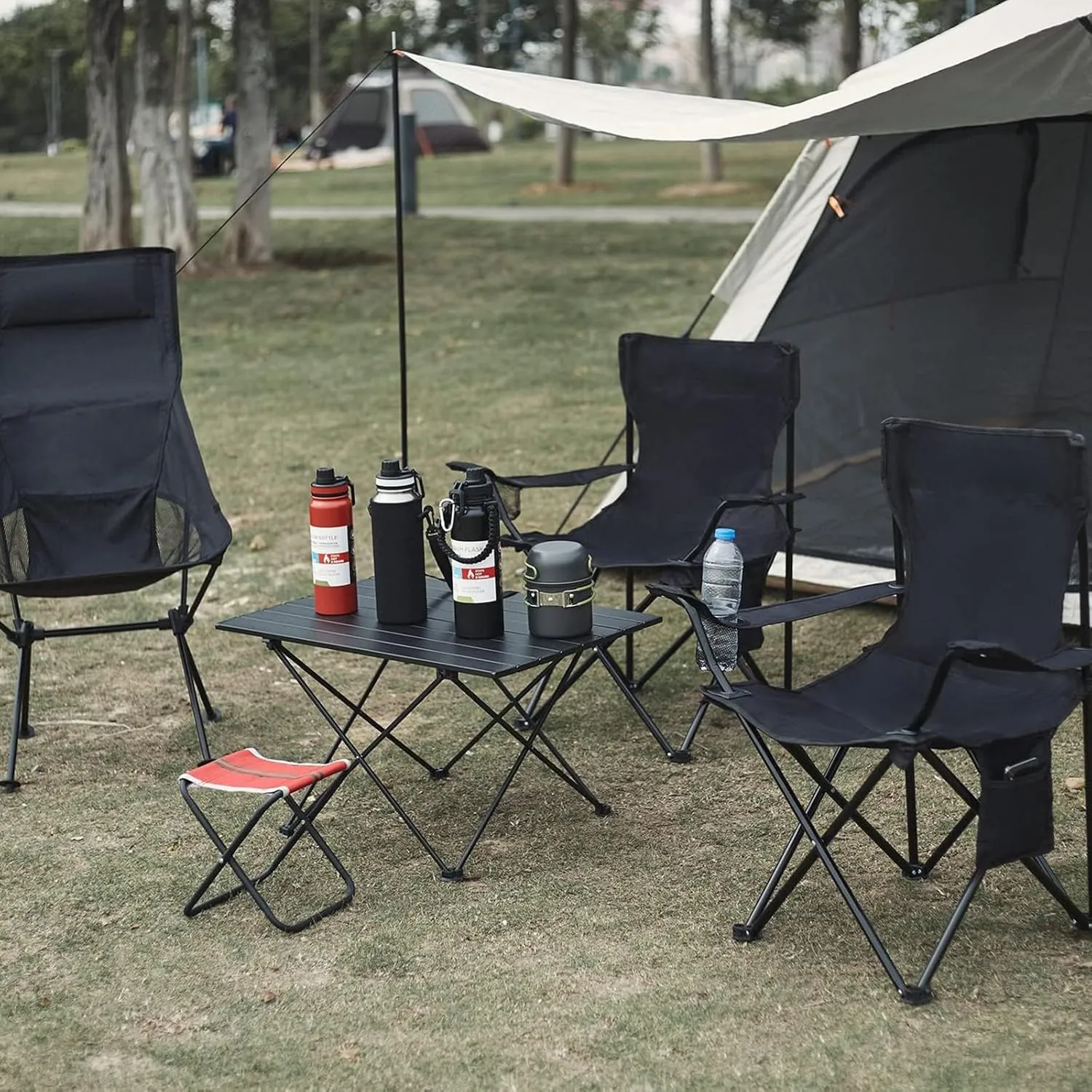 Portable Folding Moon Chair with high Back Support, Comfortable Outdoor Camping Chair for Beach, Picnic, Hiking, Lightweight and Easy to Carry (Oversized)