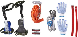 Portables Climbing Spike Kit, Adjustable Tree Climbing Gear with Extra Multi-Functional Straps,Climbing Tools for Tree Climbing and Jungle Survival,Up to 330 Lbs