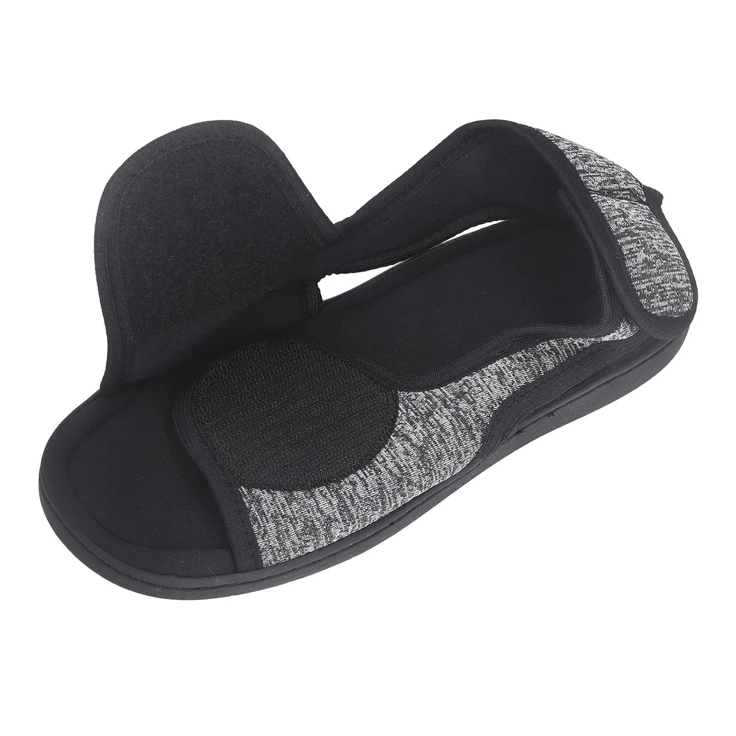 Post-operative Soft Soled Shoes Broken Toe Foot Support Surgery Pain Relief Recovery Walking Adjustable Strap for Women Men, Large, Black_l