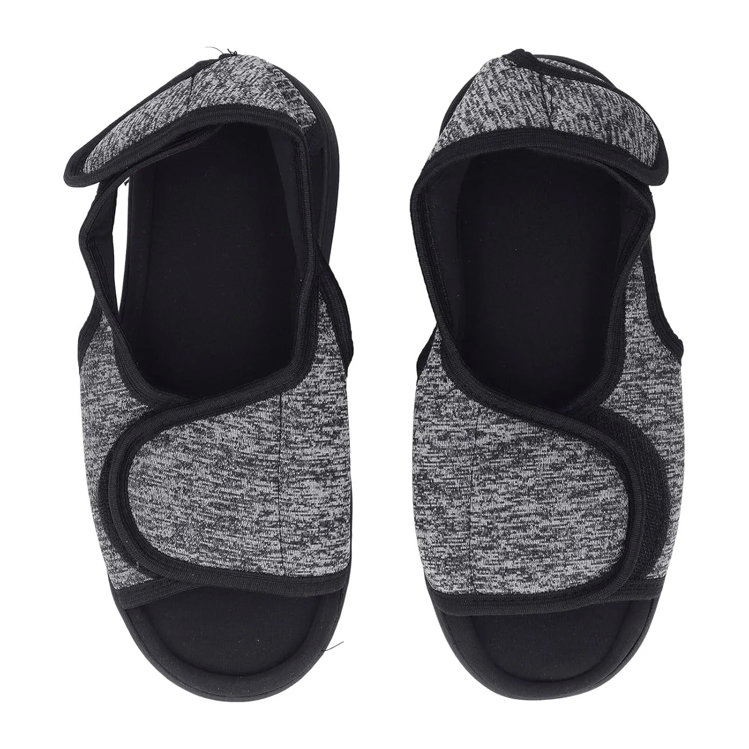 Post-operative Soft Soled Shoes Broken Toe Foot Support Surgery Pain Relief Recovery Walking Adjustable Strap for Women Men, Large, Black_l