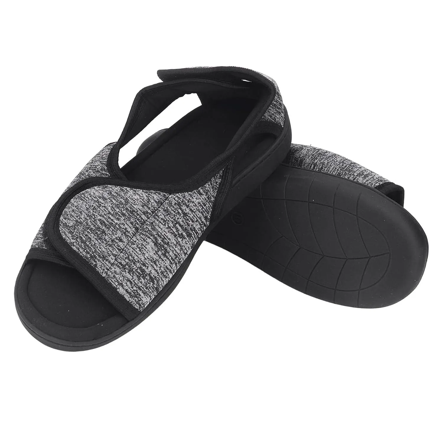 Post-operative Soft Soled Shoes Broken Toe Foot Support Surgery Pain Relief Recovery Walking Adjustable Strap for Women Men, Large, Black_l