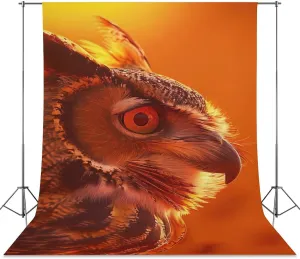 Psychedelic Owl Trip Photography Backdrop Photoshoot Background Screen for Portrait Photo Studio Photography Props