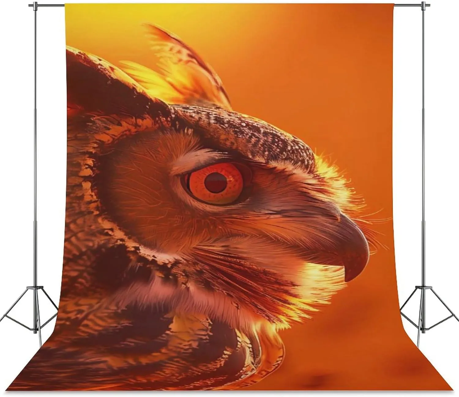 Psychedelic Owl Trip Photography Backdrop Photoshoot Background Screen for Portrait Photo Studio Photography Props