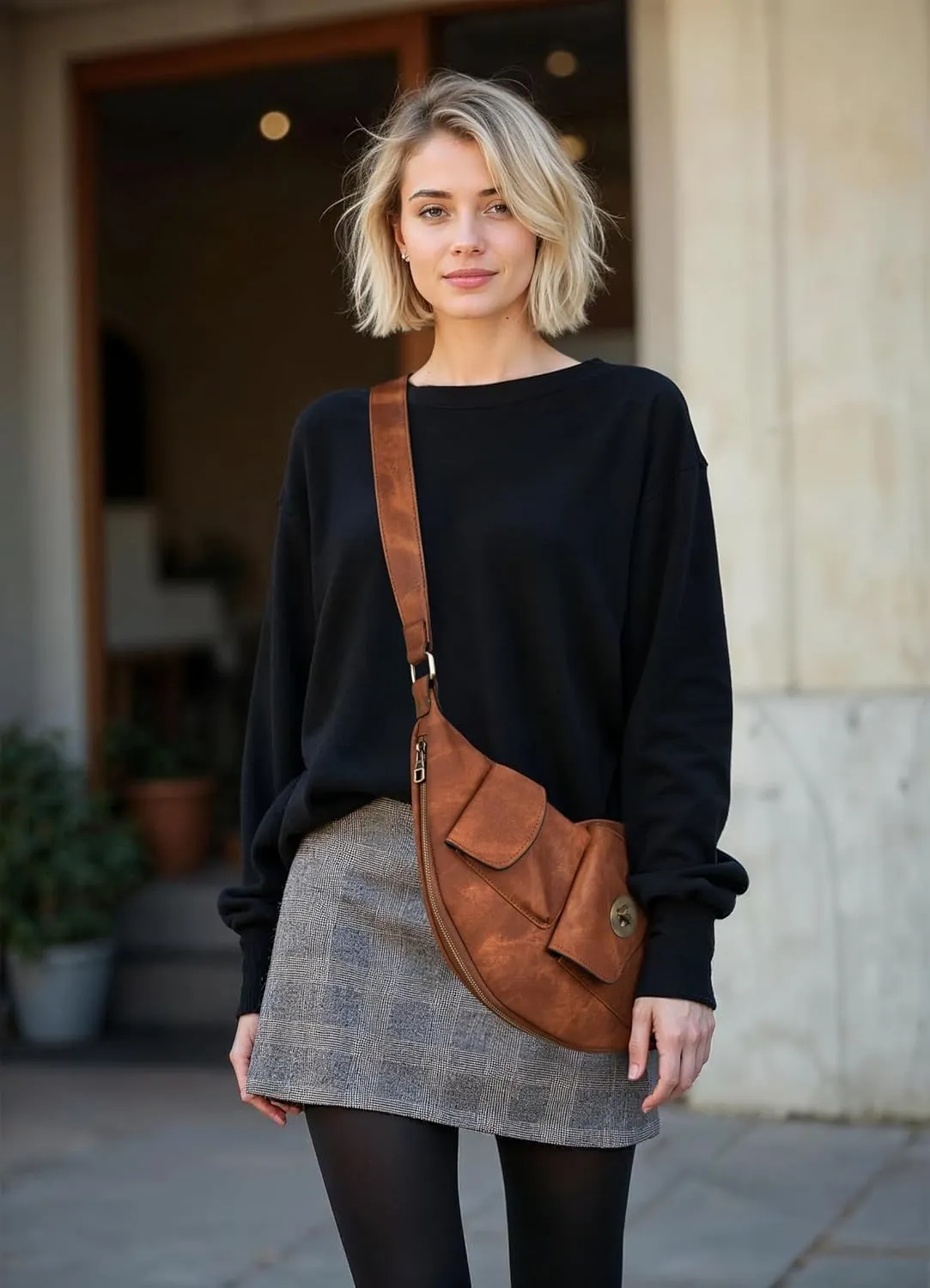 PU Leather Crossbody Bags for Women | Womens crossbody Purses and Handbags - Shoulder Backpack Sling Bag for Women