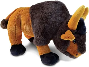 Puzzled DolliBu Plush Buffalo Stuffed Animal - Soft Plush Huggable Brown Wild Buffalo, Adorable Playtime Bison Toy, Cute Wildlife Cuddle Gift for Kids & Adults - 17 Inch