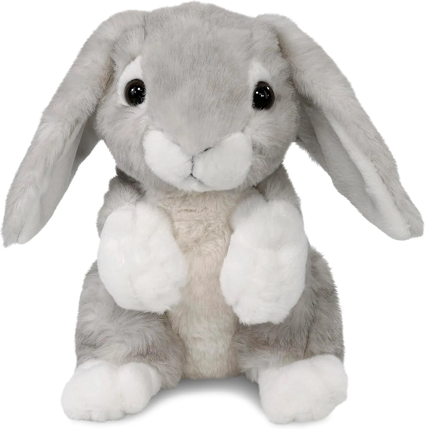Puzzled DolliBu Plush Rabbit Stuffed Animal - Soft Plush Huggable Grey Sitting Rabbit, Adorable Playtime Plush Toy, Cute Pet Bunny Cuddle Gift for Kids & Adults - 6.5 Inch