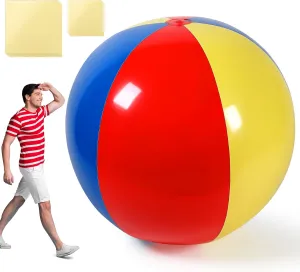 Raiten 10.5 ft Large Beach Balls Giant Ball Oversized Big Beach Ball Color Jumbo Inflatable Beach Balls for Summer Beach Pool Party Event, Ball Toy for The Whole Family, Massive Water Games