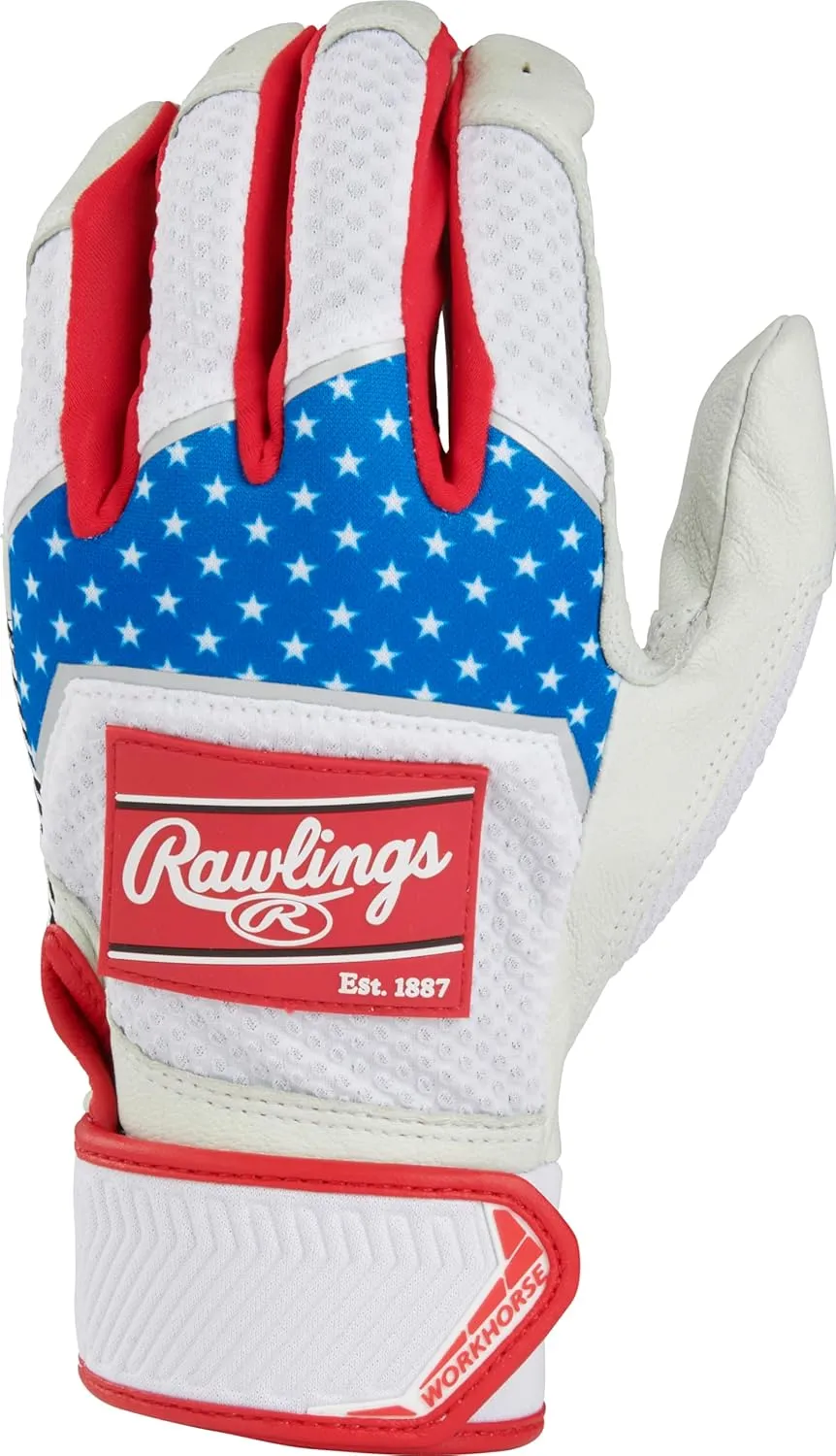 Rawlings | Workhorse Baseball Batting Gloves | Adult | Multiple Colors