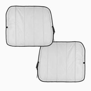 Rear Door Window Cover for Ford Transit Van with NO Plastic Trim, CAMPER MATTERS Campervan Thickened Oxford Insulated Blackout, for Year Model 2015 to Current
