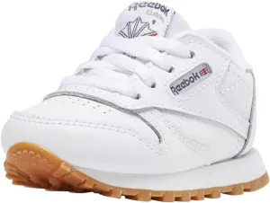 Reebok Baby-Boy's Classic Leather Footwear, White/Gum/INT, 9.5