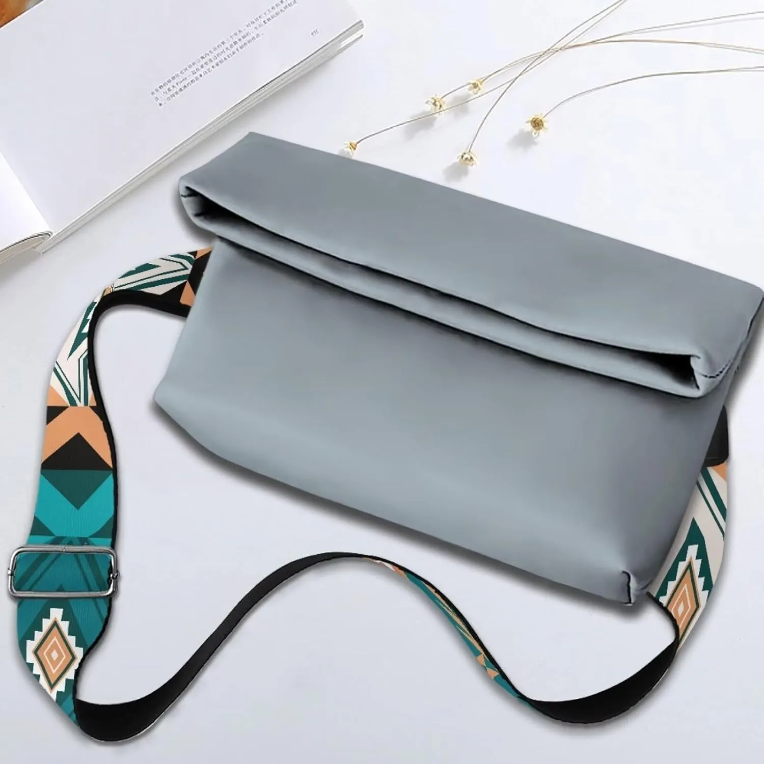 Retro Aztec Crossbody Strap for Purses, Women's Shoulder Bag Accessories, Size 29.9-50.3 Inches for Ladies Long Extender
