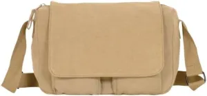 Retro Departure Shoulder Bag with Plain Flap - Khaki