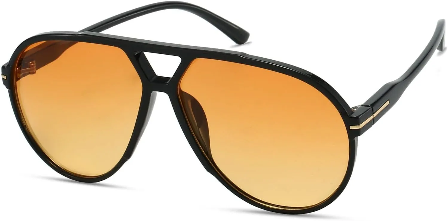 Retro Oversized Aviator Sunglasses Womens Mens Sun Glasses Trendy Classic Shades