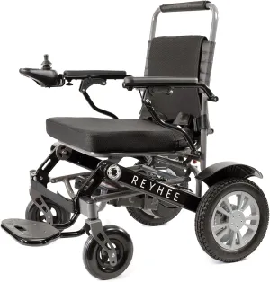 Reyhee Roamer Folding Electric Wheelchair for Adults Seniors, 200W Motorized Wheelchair w/Dual DC Brushless Motor, Portable Power Wheelchairs, Class 2 Medical Device