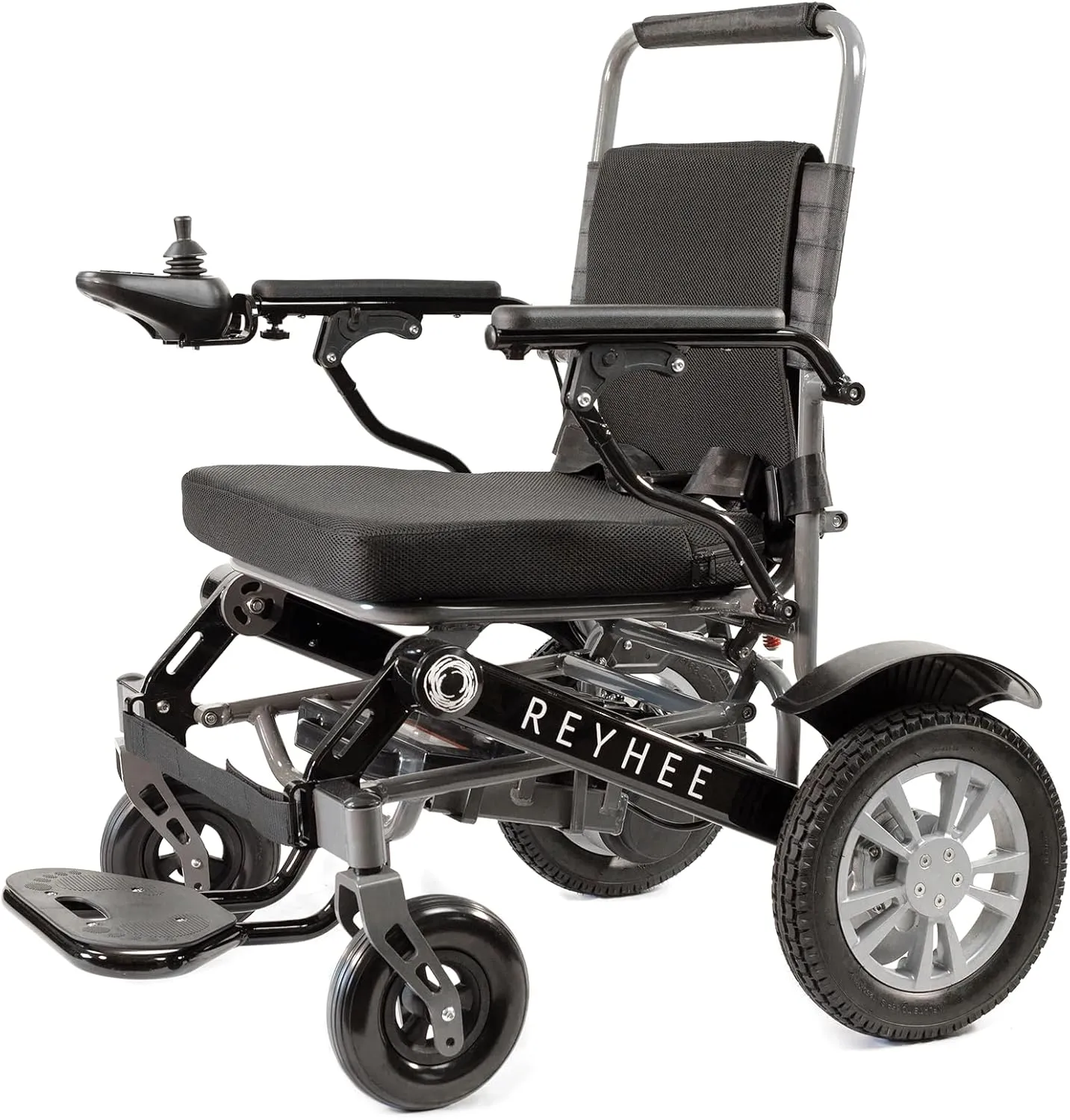 Reyhee Roamer Folding Electric Wheelchair for Adults Seniors, 200W Motorized Wheelchair w/Dual DC Brushless Motor, Portable Power Wheelchairs, Class 2 Medical Device