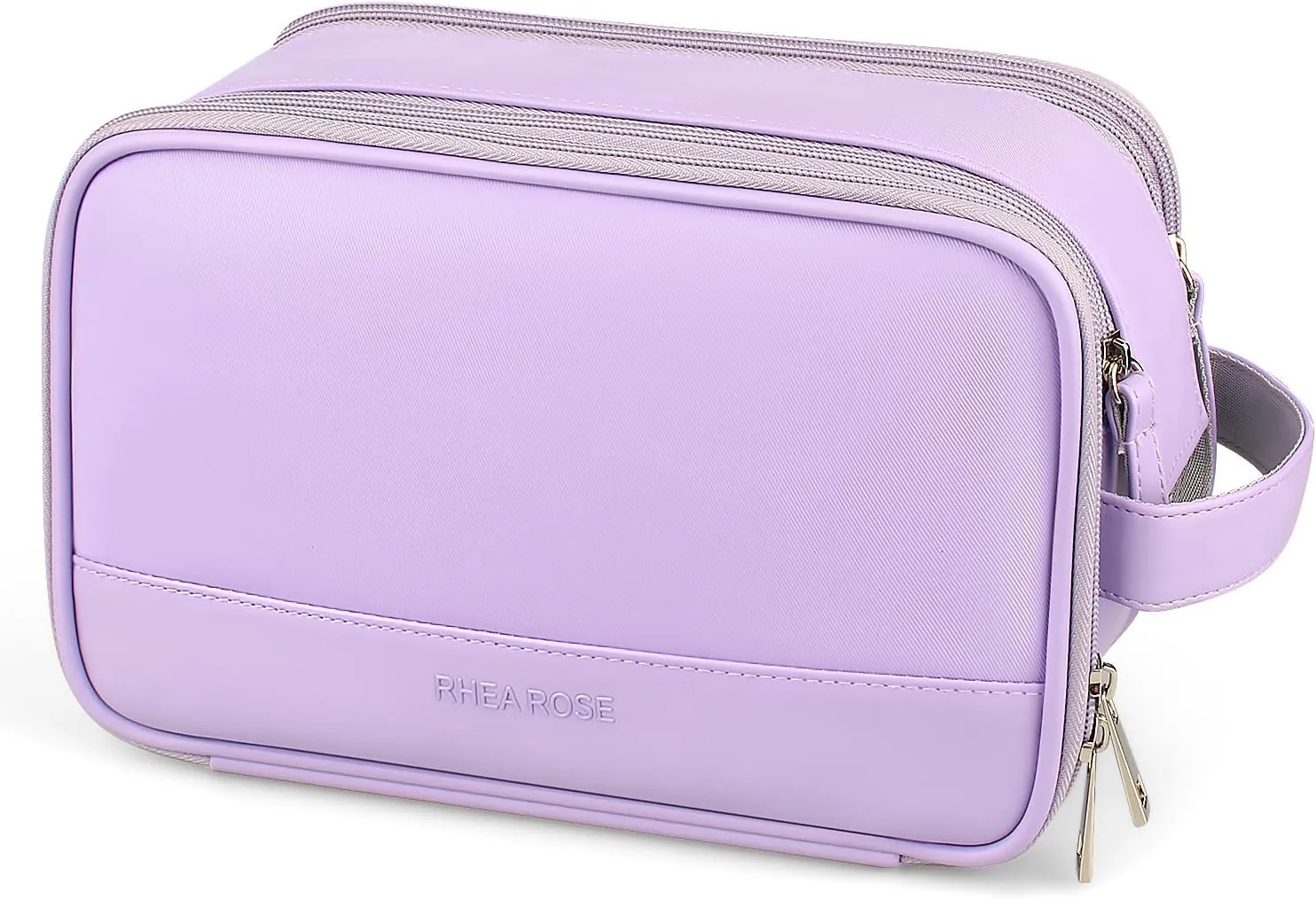 Rhea Rose Toiletry Bag for Women, Makeup Travel Bag Organizer, Large Bathroom Cosmetic bag, Traveling Dopp Kit Accessories Shower Bag, Lavender Purple