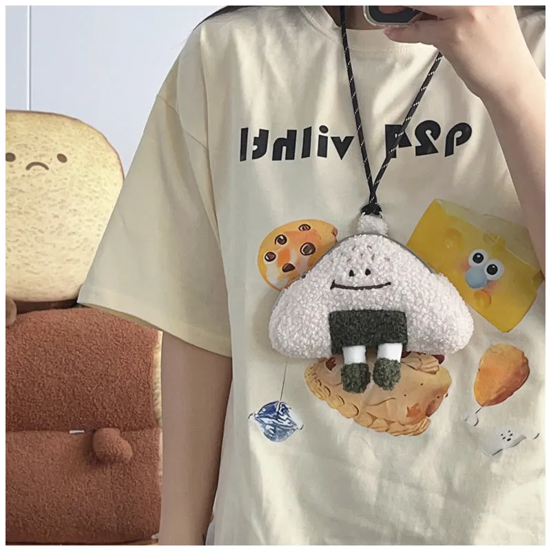 Rice Ball Cute Cartoon Quirky Ideas Crossbody Bags