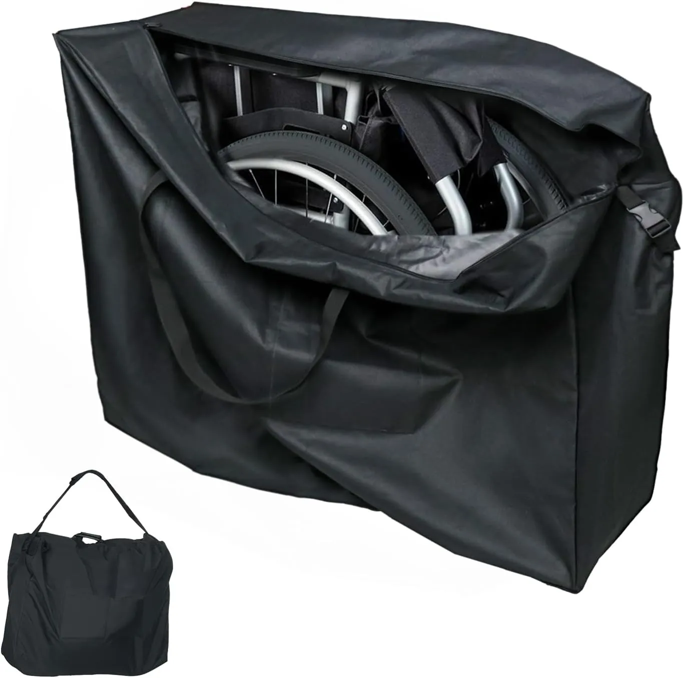 Rollator Bag,Wheelchair Bag for Seniors and Stroller,Travel Walker Bags for Folding Walker,Folding Rollator Accessories (45''Lx15''Wx39''H)
