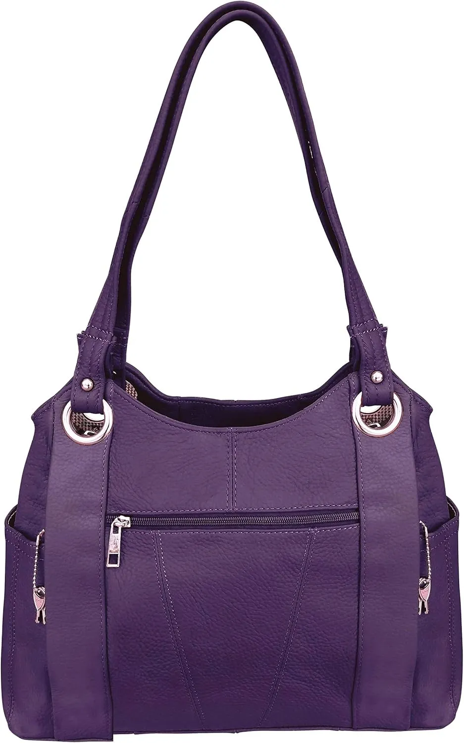 Roma Leathers Leather Locking Concealment Purse - CCW Concealed Carry Gun Shoulder Bag