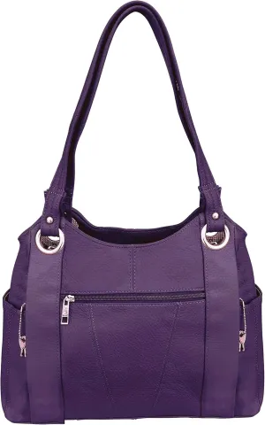 Roma Leathers Leather Locking Concealment Purse - CCW Concealed Carry Gun Shoulder Bag