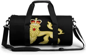 Royal Coat of Arms of The United Kingdom Print Gym Sport Bag Travel Duffel Bags Weekender Carry on Tote Bags for Women Men