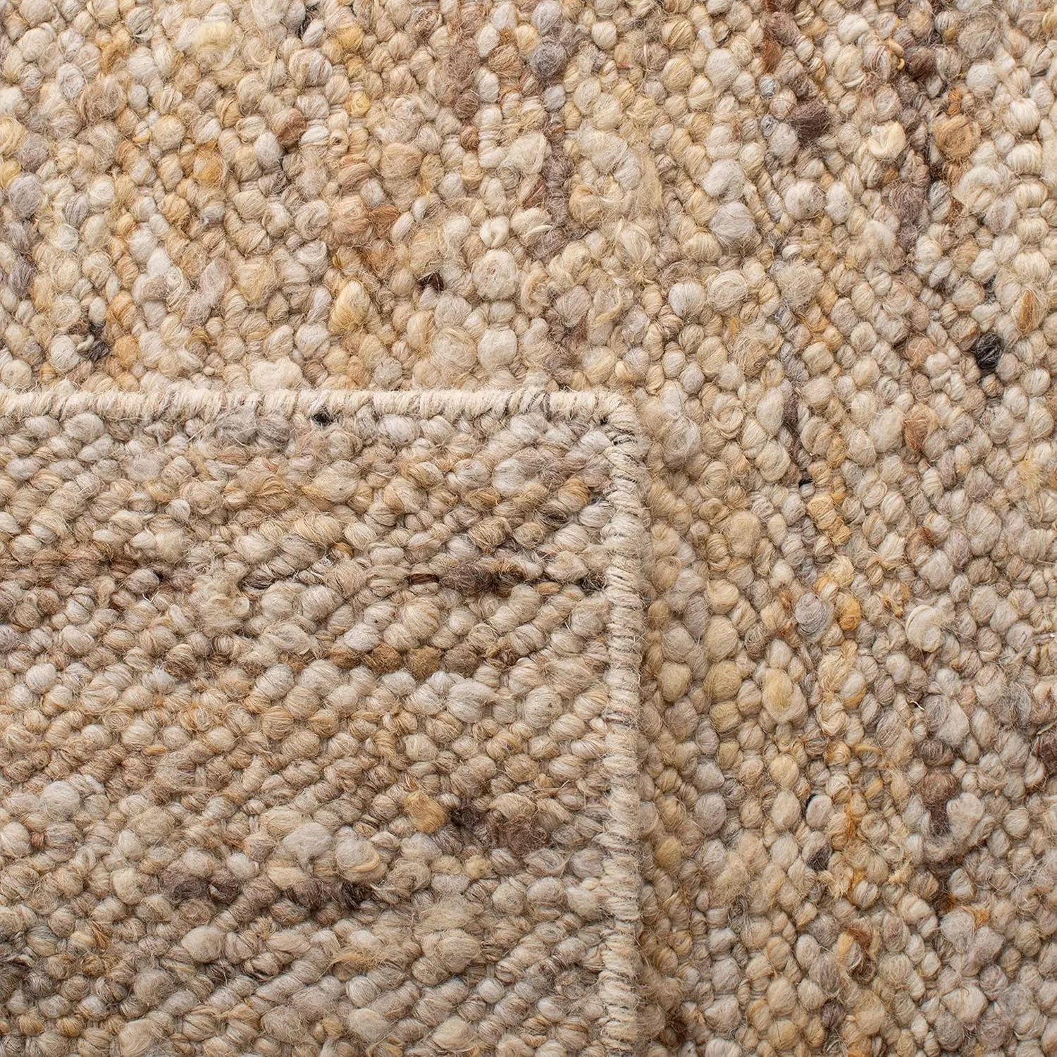 SAFAVIEH Natura Collection Area Rug - 5' x 8', Beige, Handmade Wool, Ideal for High Traffic Areas in Living Room, Bedroom (NAT263B)
