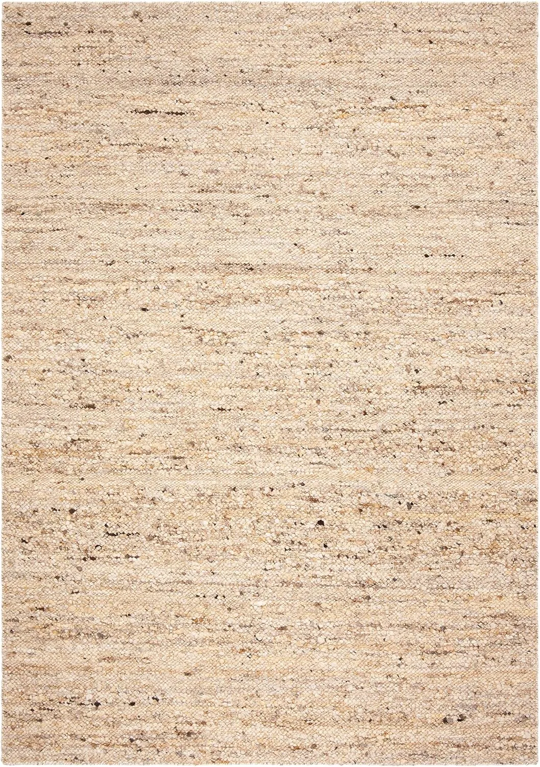 SAFAVIEH Natura Collection Area Rug - 5' x 8', Beige, Handmade Wool, Ideal for High Traffic Areas in Living Room, Bedroom (NAT263B)