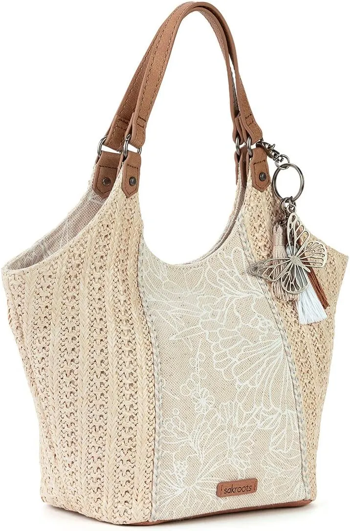 Sakroots Roma Straw Small Shopper