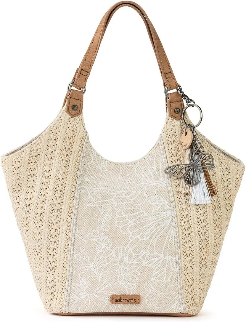 Sakroots Roma Straw Small Shopper