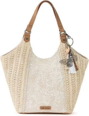 Sakroots Roma Straw Small Shopper