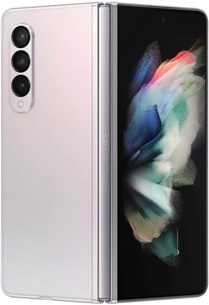 SAMSUNG Galaxy Z Fold 3 5G US Version, 256GB, Phantom Silver - AT&T (Renewed)