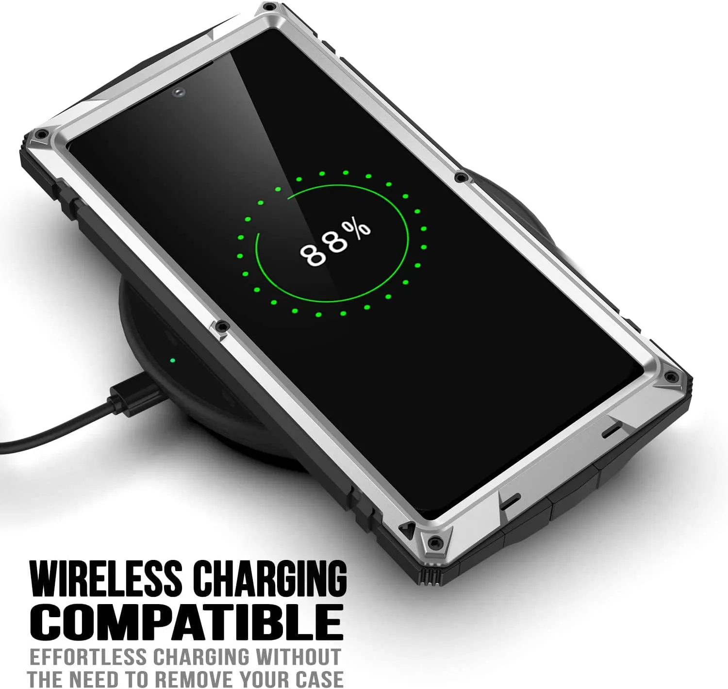 Samsung S23 Ultra Metal Case with Screen Protector Camera Cover Military Rugged Heavy Duty S23 Ultra Case Metal Kickstand Full Body Tough Dustproof Shockproof for Samsung S23 Ultra (Sliver)