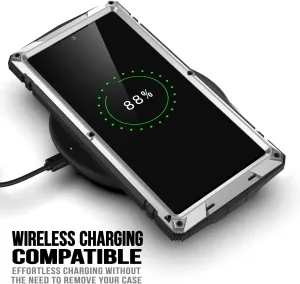Samsung S23 Ultra Metal Case with Screen Protector Camera Cover Military Rugged Heavy Duty S23 Ultra Case Metal Kickstand Full Body Tough Dustproof Shockproof for Samsung S23 Ultra (Sliver)