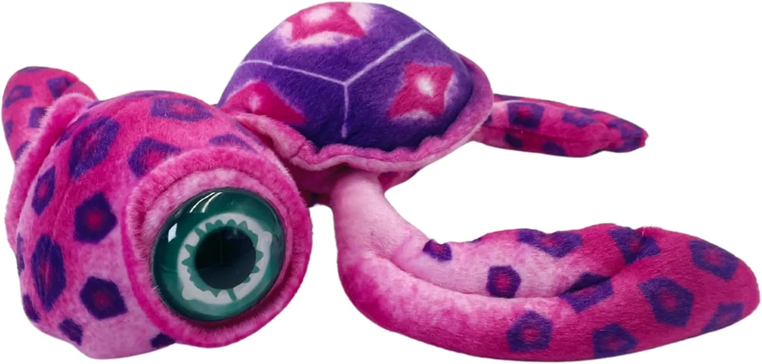 Sea Turtle Stuffed Animal Plush Toy - 15.7" Big-Eyed Ocean Turtle Plushies, Soft Magenta Stuffed Tortoise - Perfect Sea Turtle Gift for Girls Turtle Lovers Boys Kids Birthday Gift