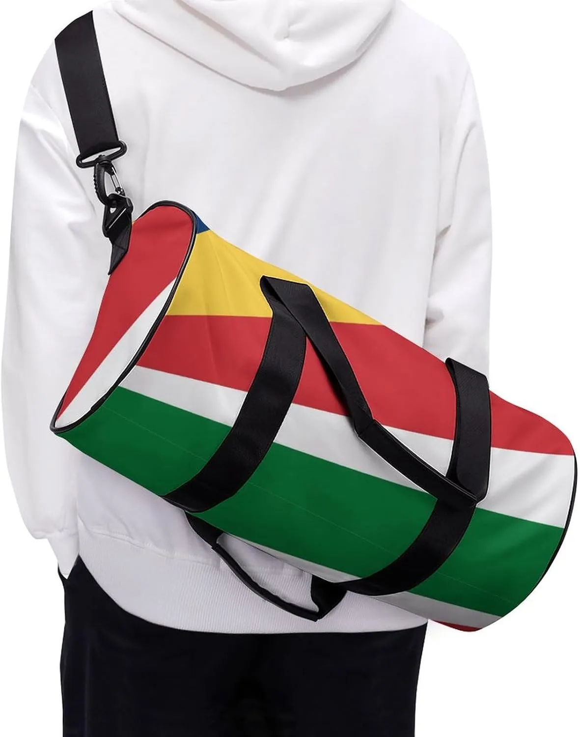 Seychelles Flag Large Capacity Gym Bag for Women Men with Wet Pocket Travel Duffel