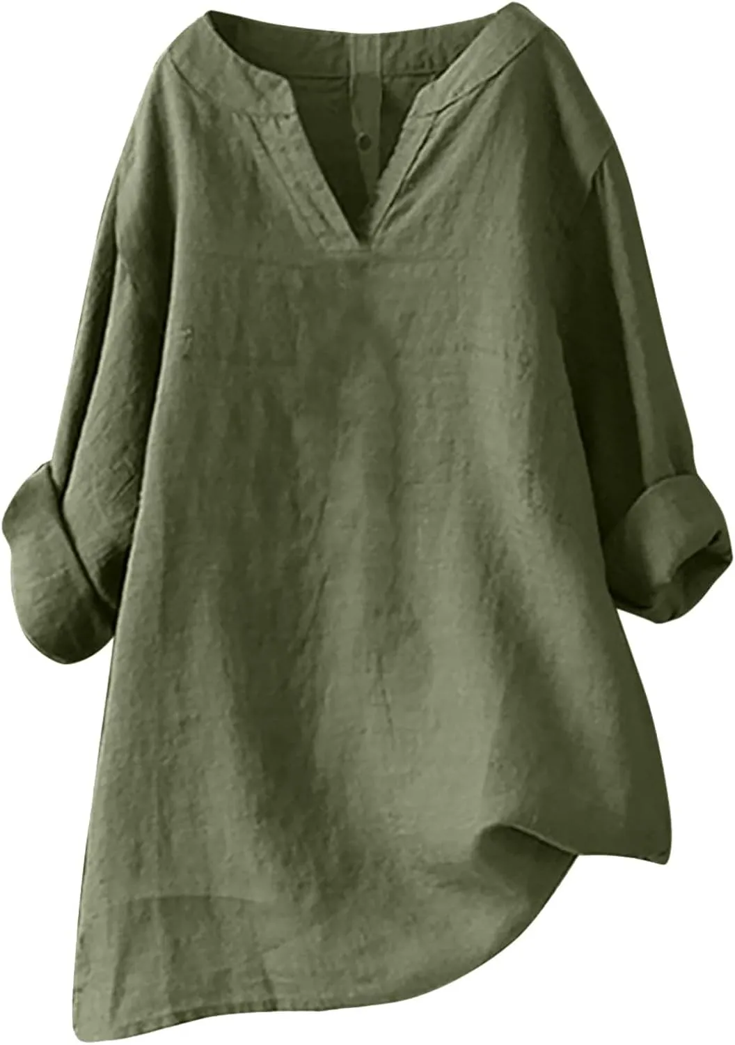 Shirts for Women Stand Up Collar Button Cotton Long Sleeved Shirt Blouse Shopping Online Rodeo Outfit for Women